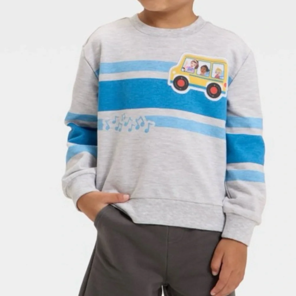 Toddler‎ Boys' 2pk Ms. Rachel Bus Pullover Sweatshirt and Shorts Set - 5T